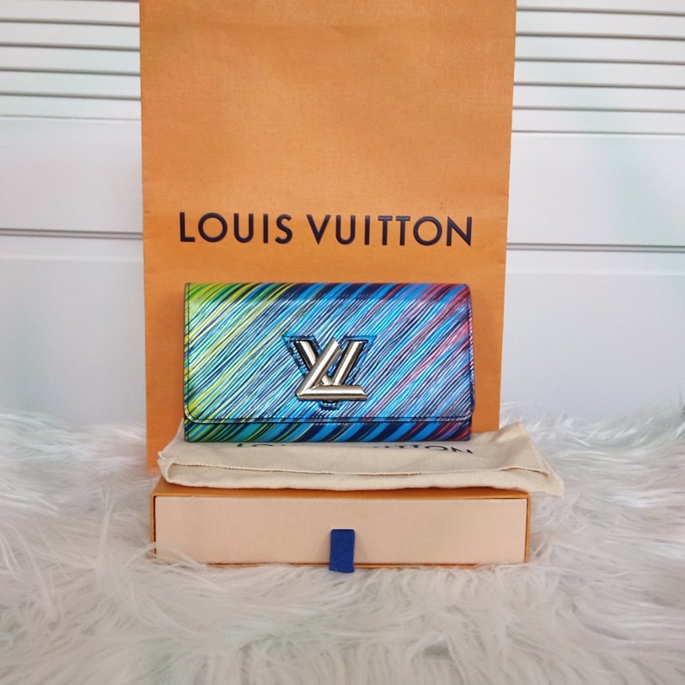 STUNNING Limited Edition LV Tropical Epi Twist Sarah Wallet Jewel Tones - Picture 14 of 16